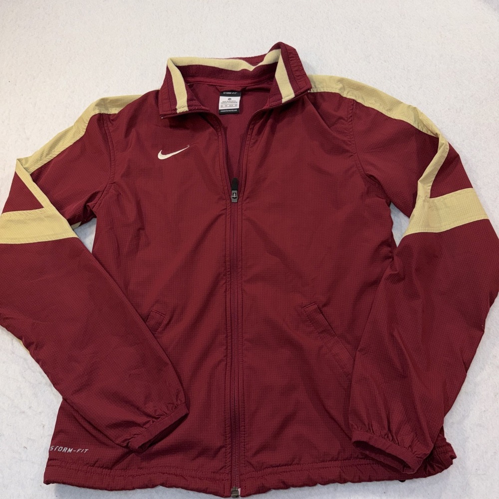 Nike Storm Fit Jacket Womens XS Garnett Gold Full Zip Windbreaker FSU Colors